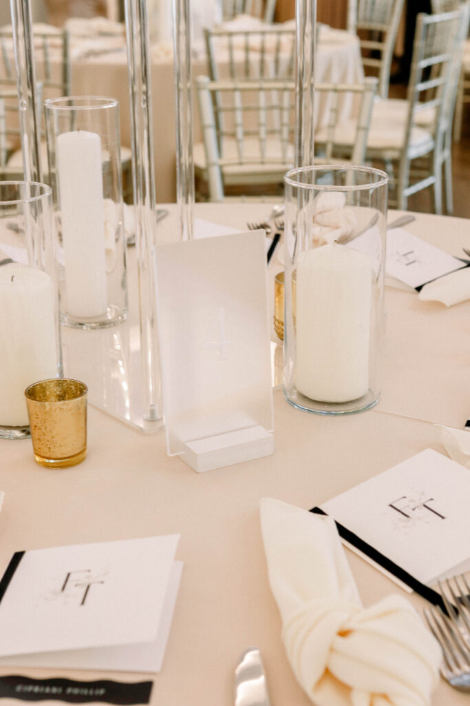 Frosted acrylic table numbers