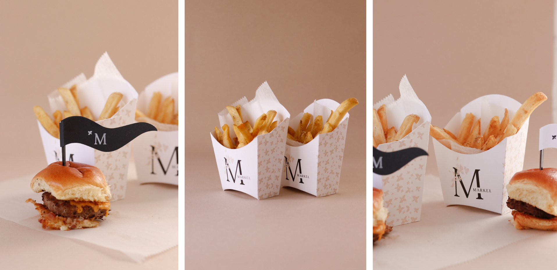 Custom fry boxes and slider tags